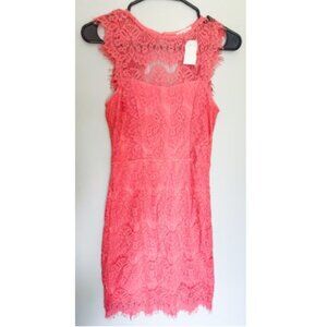 free people dress. coral. lace